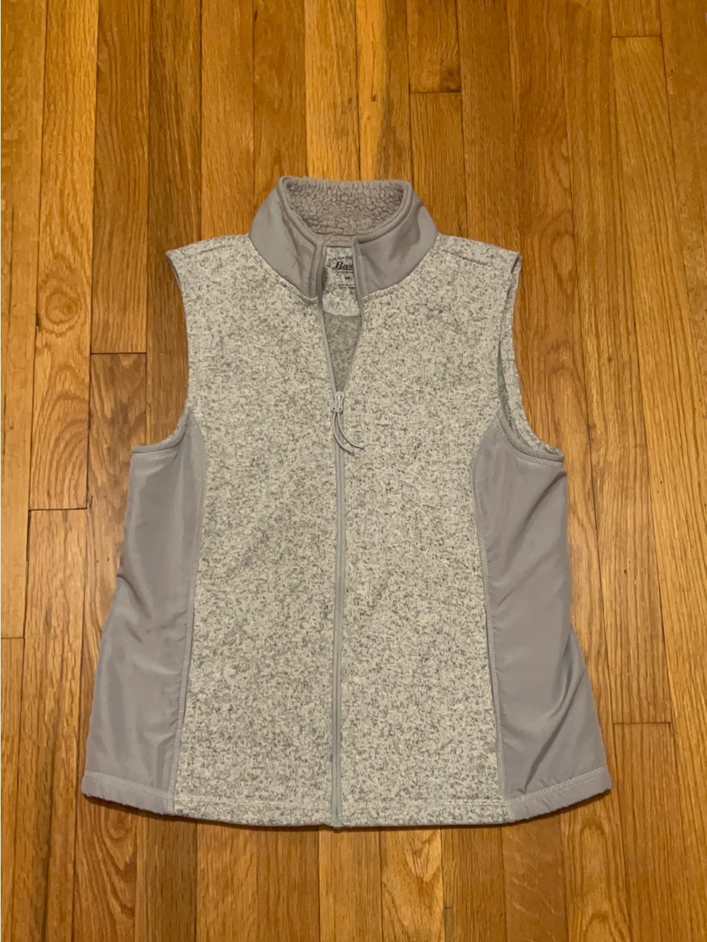 G.H. Bass & Co. heather gray sweater fleece full-zip vest Size Medium